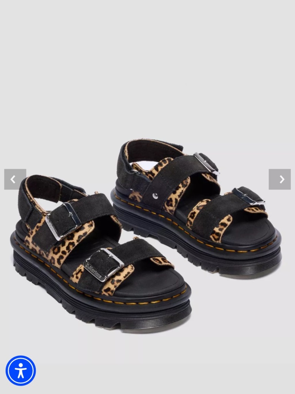 Dr. Martens 8 zebzag sandal Leopard Print Black Sandals - Picture 4 of 14